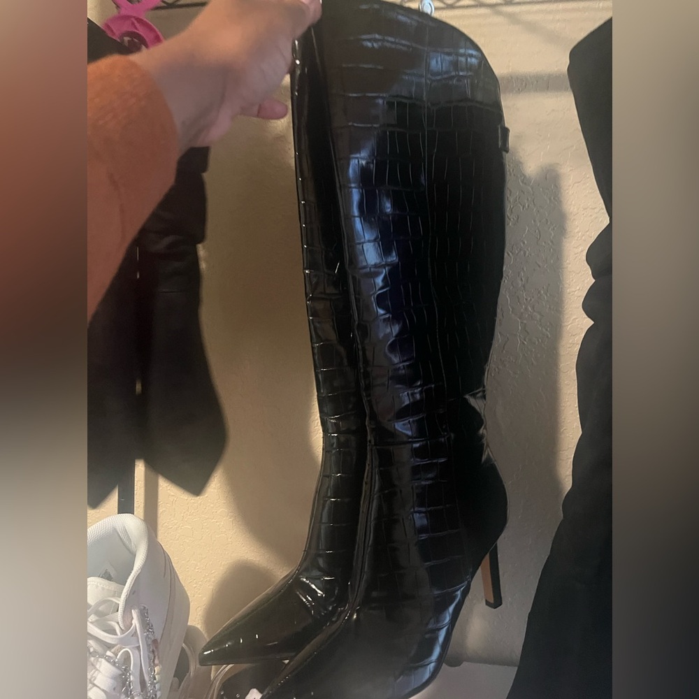 New black Nine West Crocodile Print boot. Never worn